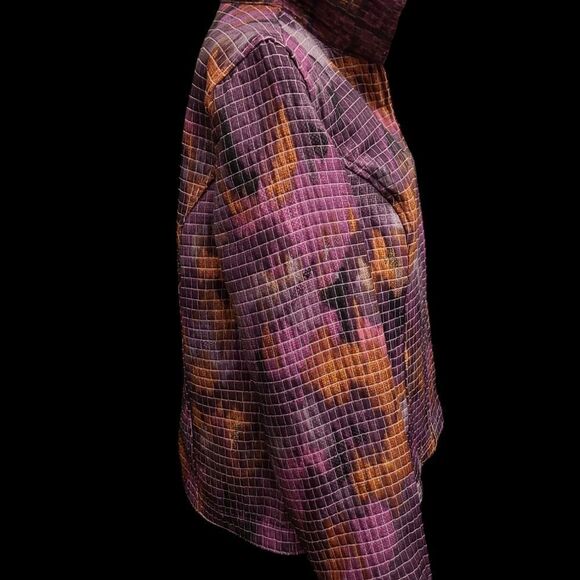 Reversible poly  blend  jacket, bust 21", zip front - Picture 5 of 9